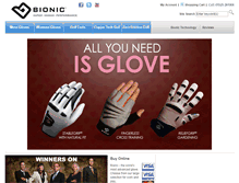 Tablet Screenshot of bionic-glove.co.uk